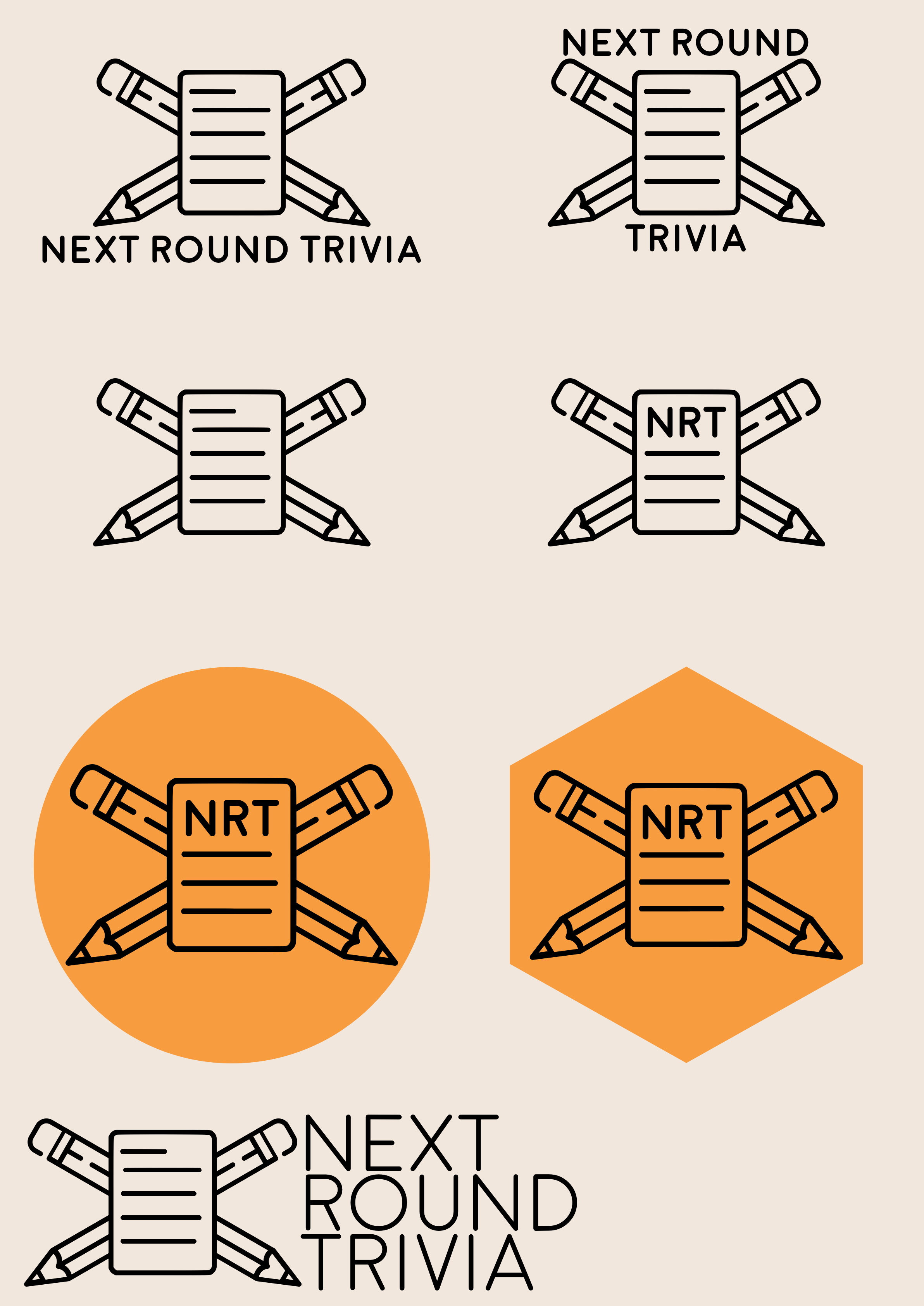 logo designs created for Next Round Trivia